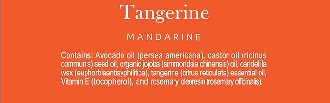 Tangerine Lip Balm, Vegan Lip Balm Set, Beeswax Free, with Avocado Oil, Organic Jojoba Oil, Candelilla Wax, and Vitamin E, Natural Moisturizer For Dry, Chapped, or Cracked Lips, 3 Tube Set-Velvo Beauty
