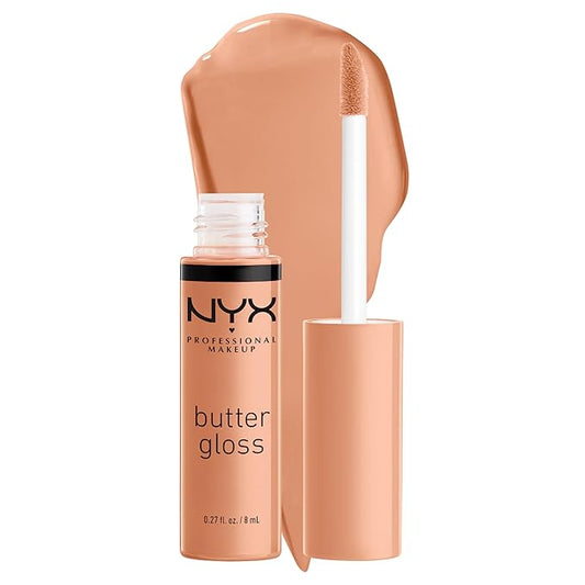 NYX PROFESSIONAL MAKEUP Butter Gloss, Non-Sticky Lip Gloss - Fortune Cookie (True Nude)-Velvo Beauty