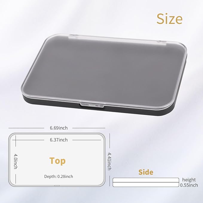 AJLTPA Magnetic Makeup Palette with Frosted Clear Top, 3Pack Empty Eyeshadow Dispensing Storage Box with 60Pcs Adhesive Metal Stickers for DIY Cosmetics Blush Powder-6.69"X4.41"Palette-Velvo Beauty