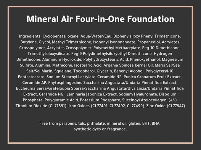 Mineral Air Four-in-One Foundation for Mineral Air Mist Device—Color, 10 ml, Travel Size - Light-Velvo Beauty