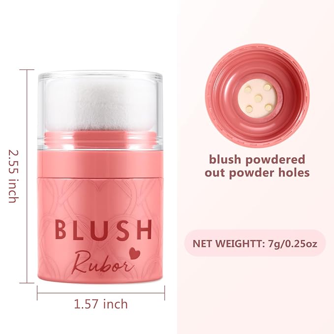Boobeen Loose Blush Powder Air Cushion Blush, Face Blusher Cheeks Powder, Natural Highly Pigmented Soft Blush Makeup Long Lasting, Matte Finish-Velvo Beauty