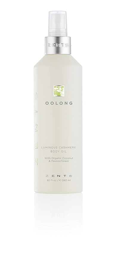 Zents Luminous Cashmere Body Oil (Oolong Fragrance) | Moisturizing Body Oil with Vitamin E & Organic Coconut Oil | Softens & Smooths Skin | 8 fl oz-Velvo Beauty
