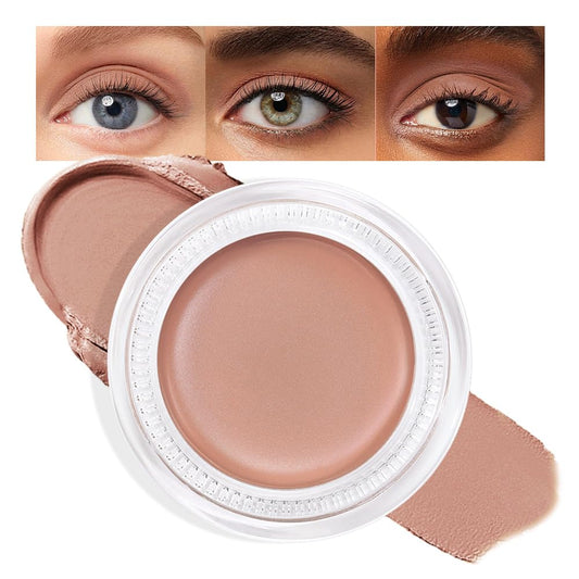 Single Cream Nude Brown Matte Eyeshadow Palette Makeup, Natural Single Mini Instant Holographic Eyeshadow For Women, Sombras Crema Para Ojos, Talc, Paraben & Cruelty Free, R03-Velvo Beauty