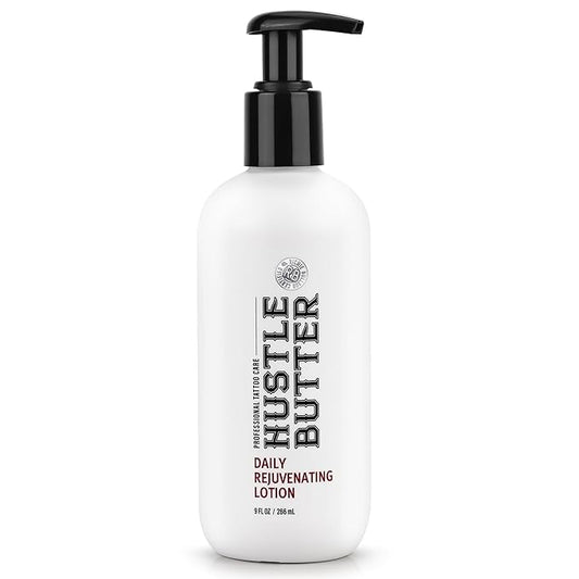 Hustle Butter Tattoo Aftercare - Daily Moisturizing Lotion - Naturally Derived Vegan Cruelty Free - Everyday All Over Use for Tattoos - 9 fl oz-Velvo Beauty