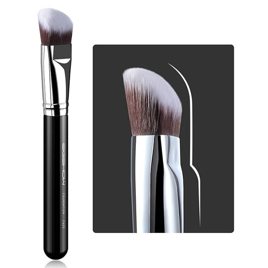 Foundation Brush, EIGSHOW Pro Slanted Brushes Angled Bristles Mask Kabuki Face Brush Perfect for Powder Liquid Cream Buffing Blending (F625)-Velvo Beauty