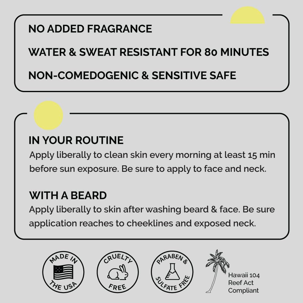 ZEUS Men's Daily Defense SPF50 Face Moisturizer for Men, Natural & Organic, Zinc Oxide Face Moisturizing Mineral Sunscreen, Hydrates & Protects Skin Against Harmful UV Rays (Made in USA)-Velvo Beauty