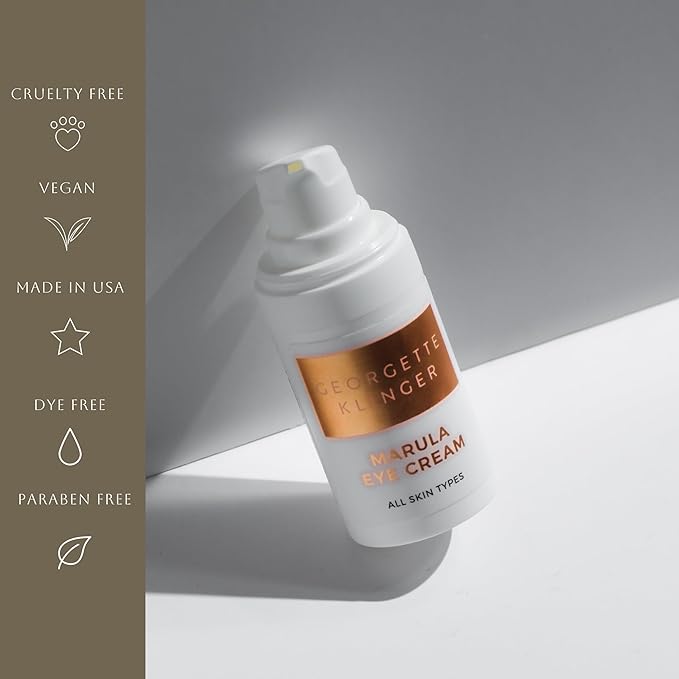 Georgette Klinger Marula Eye Cream - Anti-Aging, Caffeine-Infused Gentle Formula - Reduces Redness, Puffiness, and Dark Circles, while Hydrating and Brightening Skin - 1/2 oz-Velvo Beauty