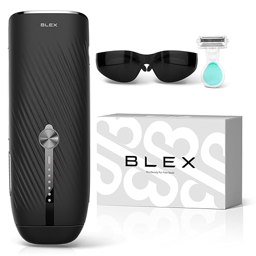 Blex Laser Hair Removal for Women and Men, IPL Hair Removal Device Effective in 2 Weeks, with Ultra-Fast 0.2s Light Emission, Comfortable and Painless, Black-Velvo Beauty