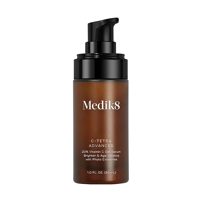 Medik8 C-Tetra Advanced - Balancing, Plumping, Hydrating Daily Vitamin C Serum with Hyaluronic Acid, Squalene - Smooths Fine Lines, Wrinkles - 1.0 oz-Velvo Beauty