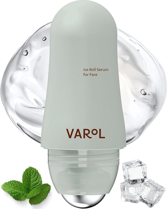 Ice Roll Serum | Cooling & Hydrating Roll-On Serum for Face, Puffy Eyes, Tannin & Panthenol for Pore Minimizing, Soothing, Facial Roller for Depuffing, Under Eye Bag Treatment | Korean Skin Care-Velvo Beauty