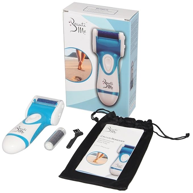 Callus Remover Professional Electronic Pedicure Foot File - Remove Hard Callused Dead and Cracked Skin (Blue)-Velvo Beauty