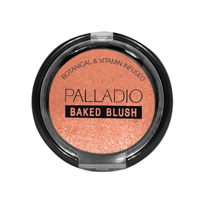 Palladio Baked Blush, Highly Pigmented Shimmery Formula, Easy to Blend & Highly Buildable, Apply Dry for a Natural Glow or Wet for a Dramatic Luminous Look, Long Lasting for All day Wear, Cho-Au-Lait-Velvo Beauty
