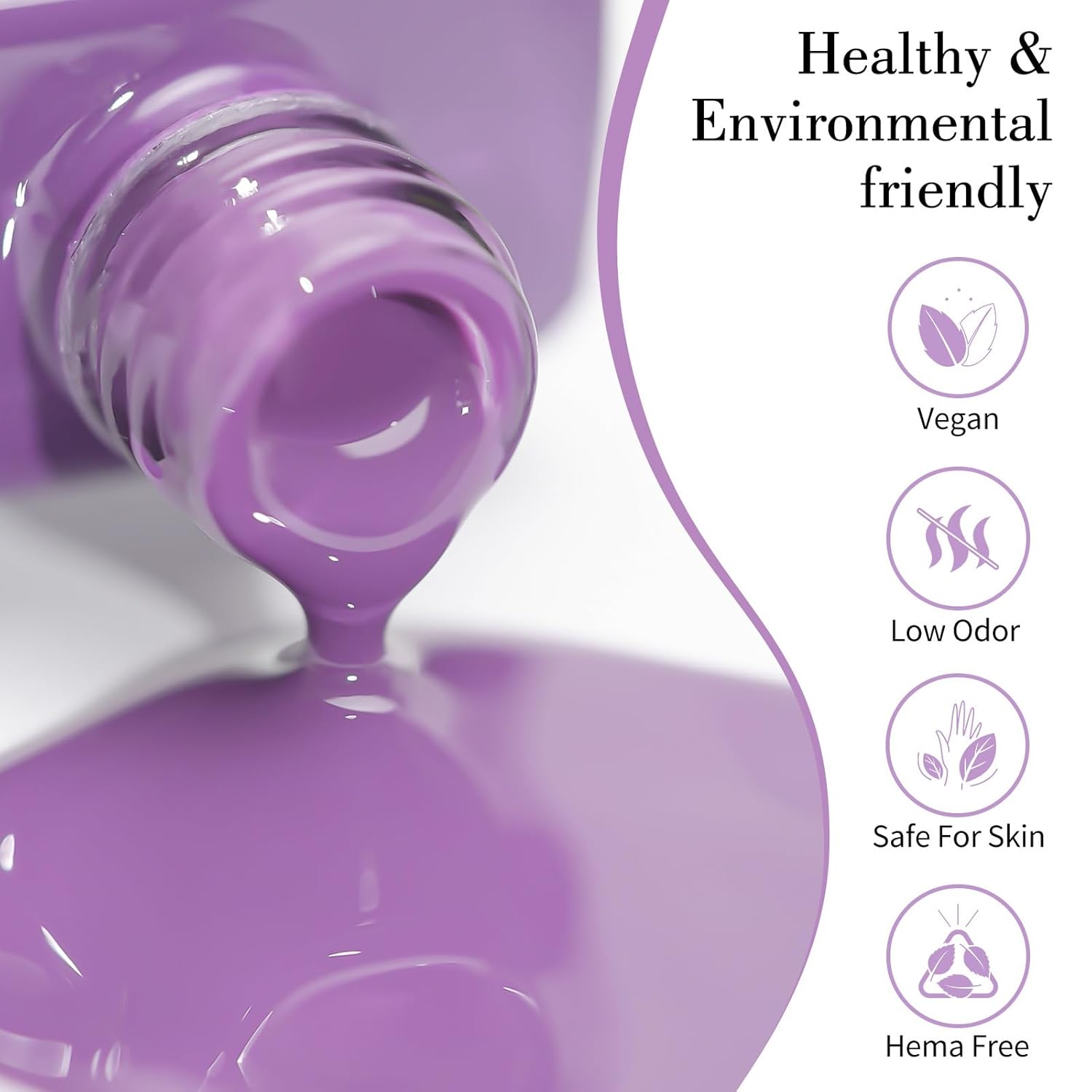 CANNI Purple Wisteria Nail Gel Polish – High Gloss Soak Off UV LED Gel, Long-Lasting Salon Manicure DIY Nail Art Gel Polish For Women-Velvo Beauty