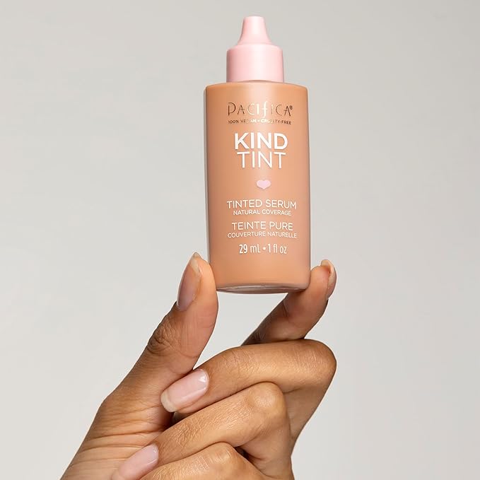 Pacifica Beauty Kind Tint Tinted Serum, Skincare, Vegan Collagen, Hyaluronic Acid, Vitamin C, Niacinamide, Caffeine, Hydrating, Lightweight Foundation, Natural Dewy Skin, Shade 17, 1 fl oz (1 Count)-Velvo Beauty