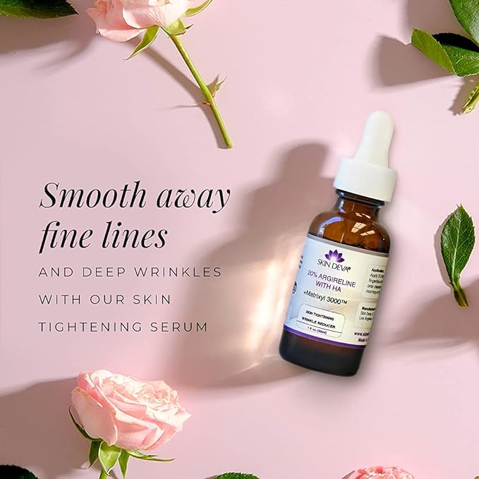 SKIN DEVA 20% Argireline Serum with Matrixyl 3000 Pure Hyaluronic Acid Serum For Face Deep Wrinkle Reducer Anti Aging Tones Skin and Stimulates Collagen Peptides Serum For Face-Velvo Beauty