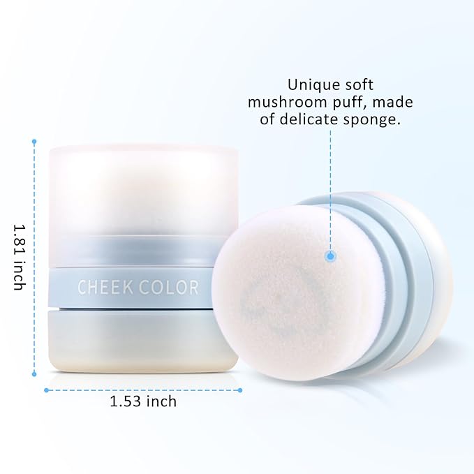 Boobeen Powder Blush for Cheeks, Air Cushion Matte Blush, Natural Highly Pigmented Blush Makeup Easy to Blend, Loose Blush Compact Long-lasting-Velvo Beauty