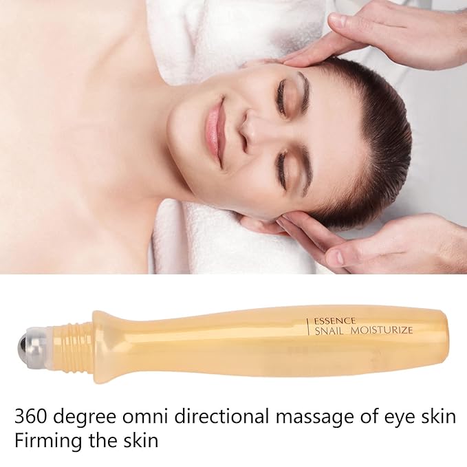 Eye Cream Roller, 15ml Under Eye Cream Eye Roller Massaging Reduce Puffiness Nourishing Eye Cream Roller Eye Serum and Under Eye Roller Cream for Dark Circles Puffiness Relieving Fatigue-Velvo Beauty