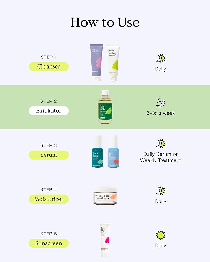 Krave Beauty Kale-Lalu-yAHA - Gentle 5.25% AHA Exfoliator with Glycolic Acid, Hyaluronic Acid, and Vitamin-Rich Kale for Texture, Discoloration, and Dead Skin Cells, Vegan and Cruelty-Free, 6.76 fl oz-Velvo Beauty