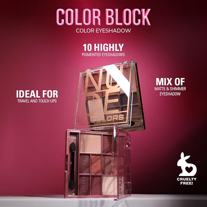 L.A. COLORS Color Block Eyeshadow, Rose CES136-Velvo Beauty