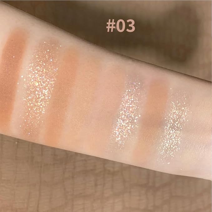 Eyeshadow Palette Makeup- 9 Colors Naked Eyeshadow Palette Matte Shimmer Korean Natural Eye Shadow palettes Highly Pigmented Naturing-Looking Long Lasting (#03)-Velvo Beauty