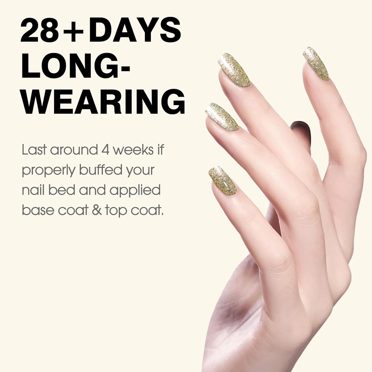 CANNI Gold Glitter Gel Polish – 9ML Chunky Sparkly Soak-Off UV/LED Nail Gel, Golden Flakes Finish for DIY Manicure, French Tips, or Salon Use-Velvo Beauty