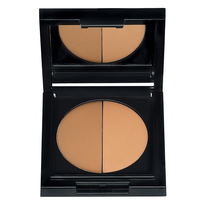 Duo Concealer - Double-Shade Compact Creamy Concealer - Smooth Texture Hides Imperfections - Even Matte Finish - Provides Full Coverage And Long Lasting Results - Sandlilja - 0.1 Oz-Velvo Beauty