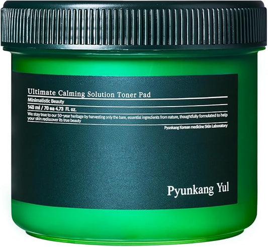 Pyunkang Yul PKY Ultimate Calming Solution Toner Pad for Sensitive Skin with Patented Ingredients, Intensely Calms & Soothes Rednes with CICA & Tea Tree, Korean Skincare (70 Pads)-Velvo Beauty