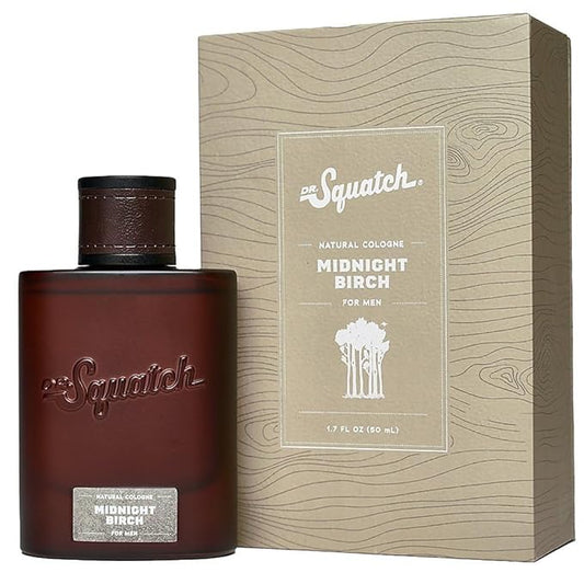 Dr. Squatch Natural Cologne for Men - Scent-Lock Technology and Sustainably-Sourced Ingredients - Midnight Birch Cologne (1.7 fl oz)-Velvo Beauty