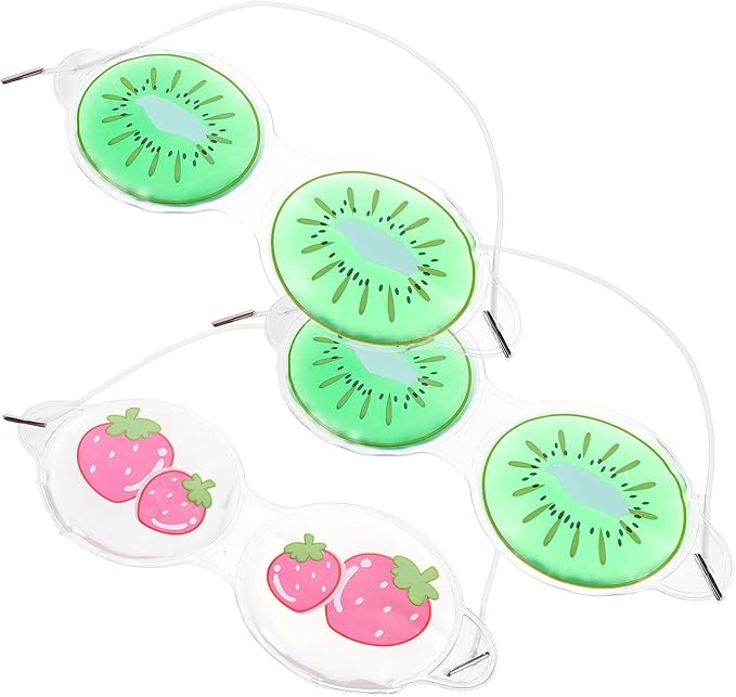 Beavorty 3pcs Sleep mask Eye mask Sleeping mask face mask Cucumbers Gel ice Cooling mask Cooling Eye Pads Eye Cooling mask Kids Cooling Masks Eye Patch Child Cold PVC-Velvo Beauty