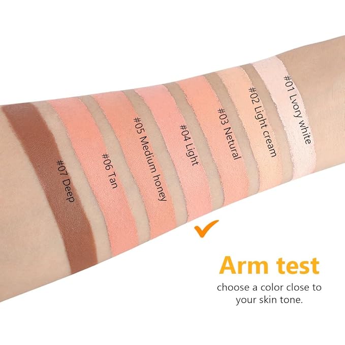 Pot Concealer with Makeup Brush Set,Tattoo Color Correcting Concealer,Full Face Color Correcting Conceal Foundation,Under Eye Concealer Brightener Dark Eye Ring corrector de ojeras (04-LIGHT)-Velvo Beauty