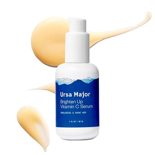 Ursa Major Natural Vitamin C Serum | Brightening Formula Revitalizes Dull Skin and Smooths Skin's Tone | Targets Wrinkles, Sagging and Loss of Firmness | Vegan, Non-Toxic, Cruelty-Free | 1 ounce-Velvo Beauty