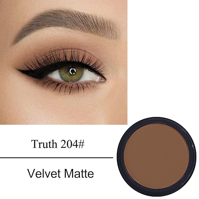 Erinde Single Brown Matte Eyeshadow Palette, High Pigment, High Pigment, Long Lasting, Intense Color, Neutral Nudes Eye Shadow Powder Palette-Velvo Beauty