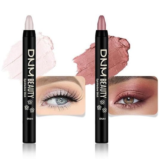evpct 2Pcs Cream Eye Shadow Brightener Sticks Set for Eyes, Caramel Matte Pencil Eye shadow Applicator Stick Pen Palette Makeup Waterproof sombras en crema para ojos 18 + 27-Velvo Beauty