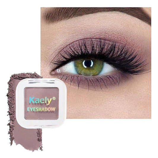 Taupe Matte Single Eyeshadow Makeup, Neutral Powde Eye Shadow for Older Women, Lavender Plum Mauve Matte Eyeshadow Palette Pigmented Waterproof Everyday Natural Eye Makeup, sombras para ojos 05-Velvo Beauty