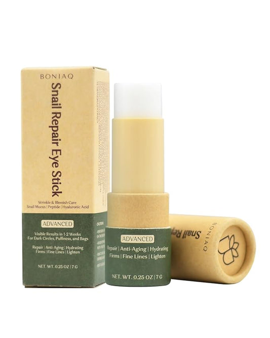Advanced Snail Repair Eye Stick, Brightening & Tightening Eye Cream for Fine Lines & Dark Circles, Snail Mucin Eye Stick for Sensitive and All Skin Type, 0.25OZ-Velvo Beauty