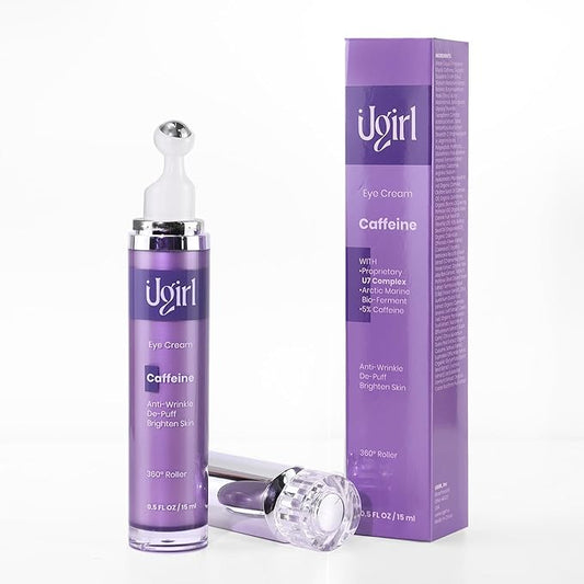Eye Cream for Dark Circles and Anti-Aging - 0.5 fl. oz Dark Circle Eye Cream with Caffeine and Hyaluronic - Designed to Smooth Skin Around Delicate Eye and Under-Eye Area-Velvo Beauty