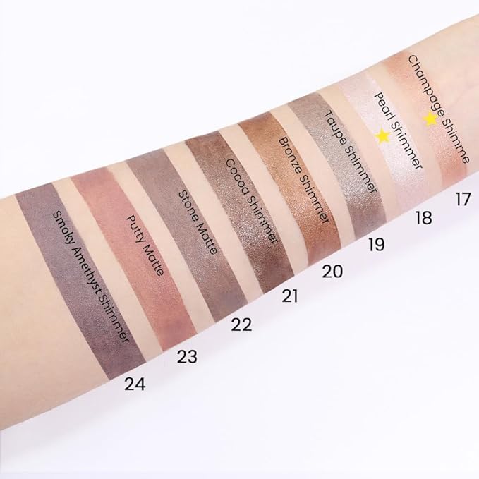 evpct 2Pcs Cream Eyeshadow Sticks Set for Eyes Waterproof, Taupe Shimmer & Bronze Shimmer Matte Eye shadow Stick Pencil Pen Bulk sombras en crema para ojos 19+20-Velvo Beauty