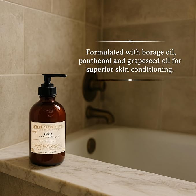 C.O. Bigelow Iconic Collection Amber Body Lotion, Scented Body Cream with Grapeseed Oil and Shea Butter, 10.5 fl oz-Velvo Beauty
