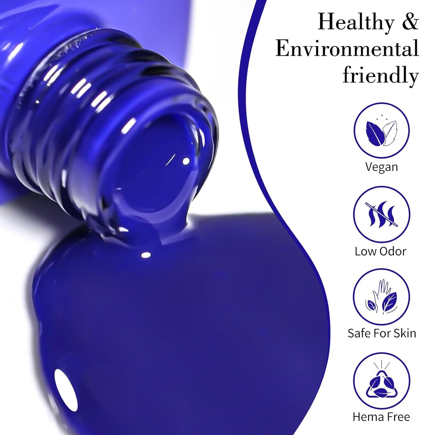 CANNI Royal Blue Gel Nail Polish – Classic Deep Navy Blue UV LED Soak Off High Gloss, Long Lasting Nail Polish Gel for Salon and Home Manicure-Velvo Beauty