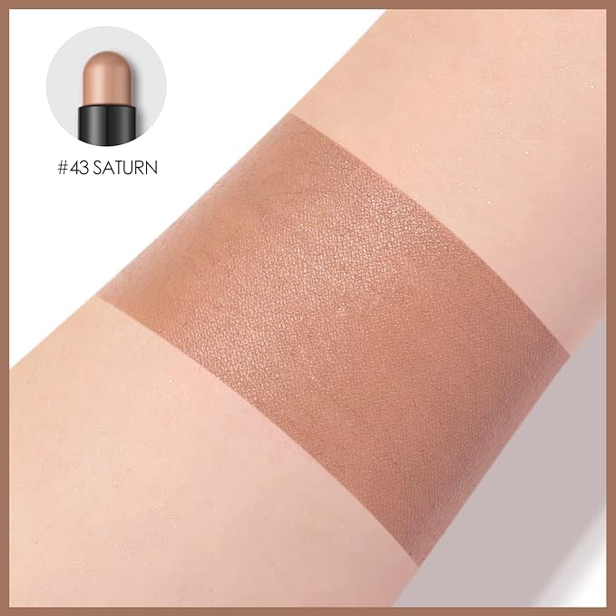 FOCALLURE Shimmer and Matte Cream Eyeshadow Stick,Smooth Brilliant Eye Brightener Pencil for Women,Long Lasting Waterproof Eye Shadow and Liners Makeup,SATURN-Velvo Beauty