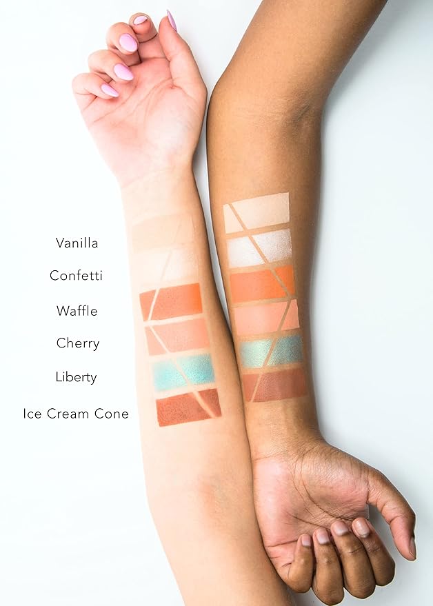 M2U NYC Eyeshadow Palette, Eye Shadow, Makeup Palette, Eye Shadow Palette Makeup, Makeup Palettes, 6 Tones/Shades, Multiple Colors from Nude to Bold (Orange/Blue Pop Colors)-Velvo Beauty