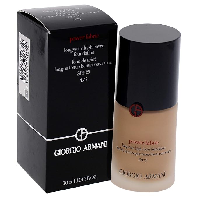 Giorgio Armani Power Fabric Longwear High Cover Foundation SPF 25 - 4.75 Women Foundation 1 oz-Velvo Beauty