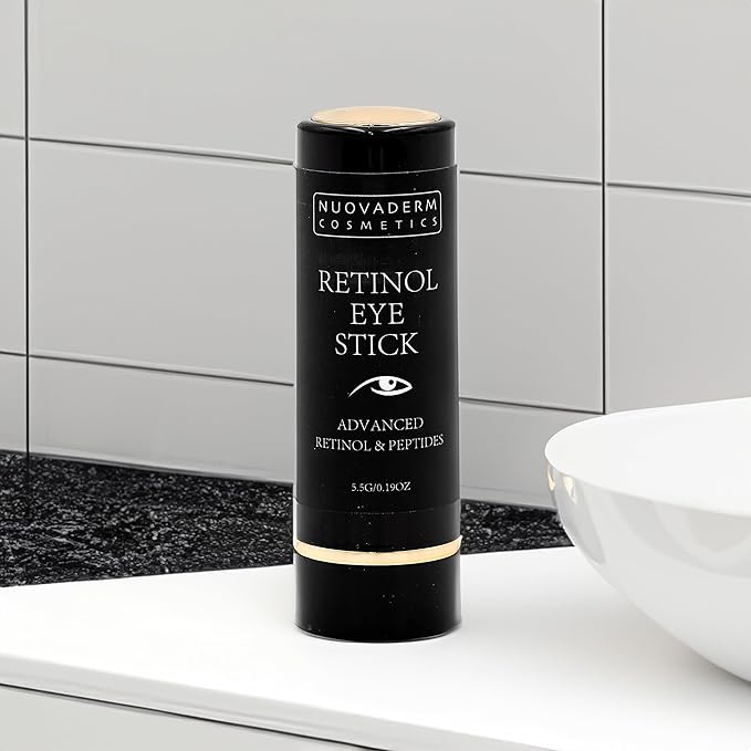 Advanced Retinol Eye Stick Balm - Hydrating Under Eye Stick Brightening Eye Cream with Peptides for Fine Lines, Wrinkles, Dark Circles & Puffiness - Unscented Anti Aging Eye Cream for Women & Men-Velvo Beauty