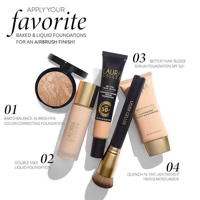 LAURA GELLER NEW YORK Full Coverage Foundation Blending Brush for All Face Makeup & Foundation-Velvo Beauty