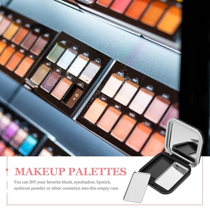 Makeup Pallet Magnetic Travel Containers Eyeshadow Palettes 2pcs Empty Eyeshadow empty eyeshadow empty makeup makeup Makeup Empty Empty Eyeshadow Containers Makeup Pallet Black Eyeshadow-Velvo Beauty