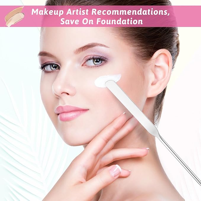 Makeup Mixing Palette, 5 Piece Set Makeup Palette Tray, Foundation Mixing Palette with Stir Stick, Spatula for Foundation Eye Shadow Lipsticks-Velvo Beauty
