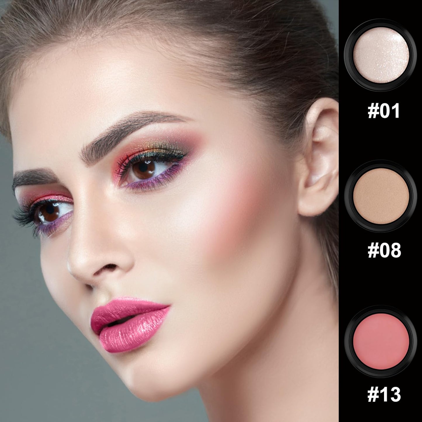 3 Pcs Cream Contour Stick Makeup Kit, Shades with Highlighter Stick, Blush Stick and Bronzer Contour Stick for Sculpt the Cheeks, Waterproof, Matte & Dewy Finish (Fair,#01+#08+#13)-Velvo Beauty