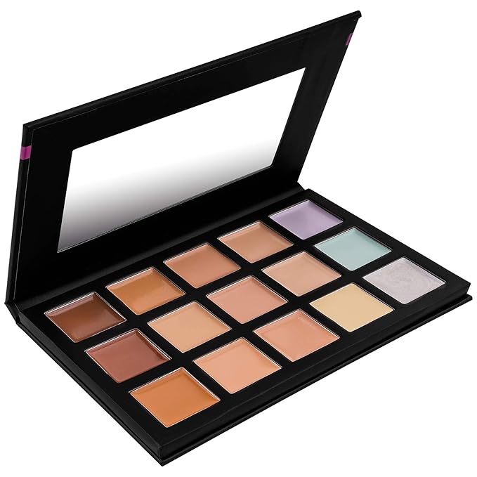 SHANY Cream Concealer Foundation Color Corrector Makeup Palette with Mirror - 12 Color Cosmetics Palette - CONCEALER-Velvo Beauty