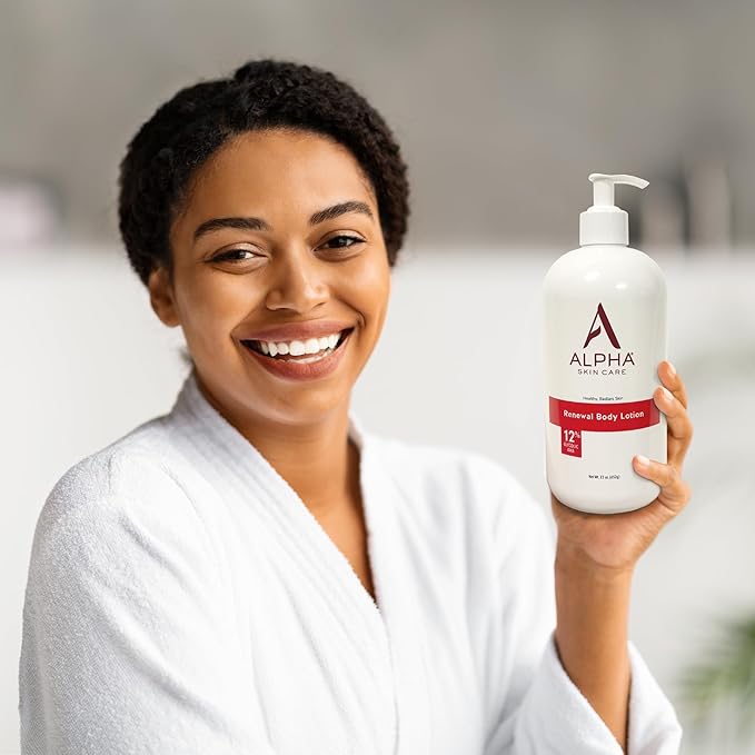 Alpha Skin Care Revitalizing Body Lotion, 12% Glycolic AHA, Simple & Effective Daily Moisturizer Hydroxy Acid, Hydrates & Exfoliates for Soft, Smooth Skin, Anti-Aging, 23 Oz-Velvo Beauty