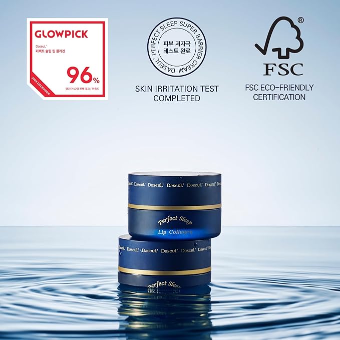 Perfect Sleep Lip Collagen 0.52fl.oz/15ml, Hydrolyzed Collagen+Rice Protein, Willow Bark Extract & Peptide to Nourish, Moisturize & Exfoliate the lips, Sleep-Beauty, Korean Overnight Lip Mask-Velvo Beauty